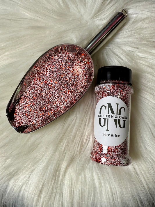 Fire and Ice mixed mini chunk/fine glitter