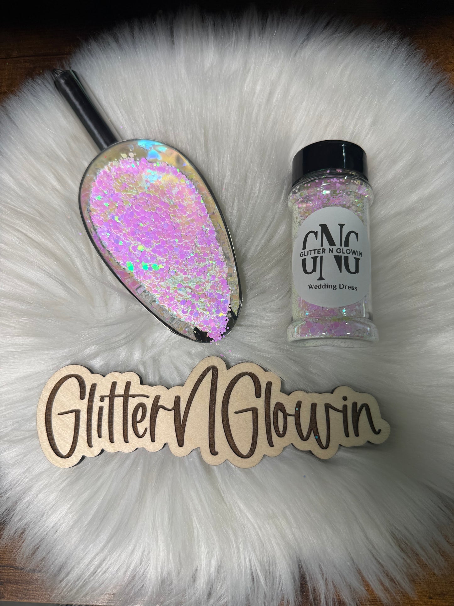Wedding Dress Chunky Glitter