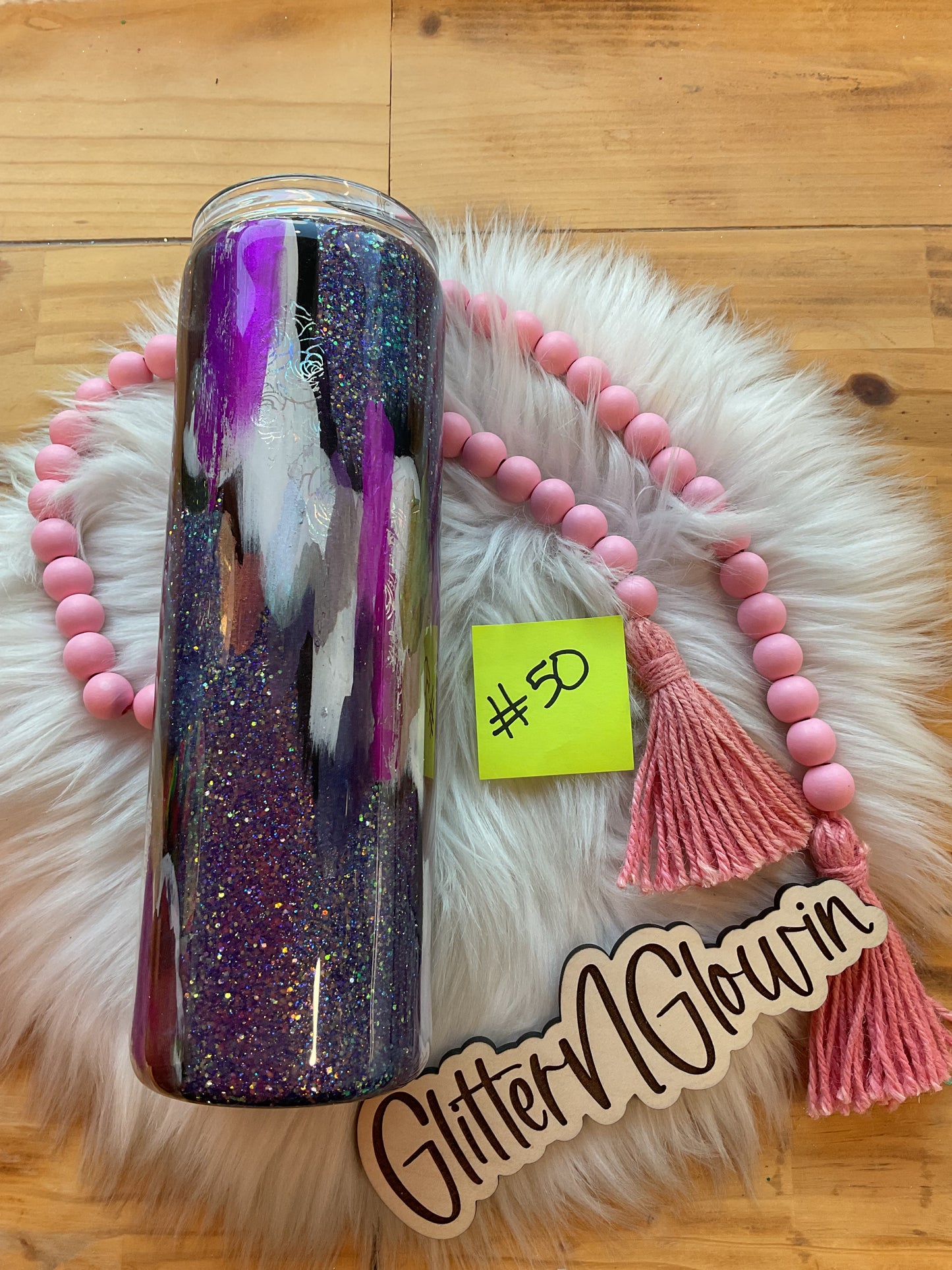 50. 30oz Skinny – Throwdown DND glitter w/ moon