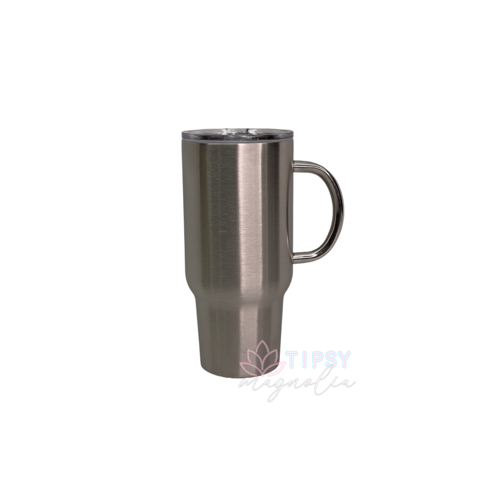 24oz Tipsy Magnolia Traveler handle Tumbler