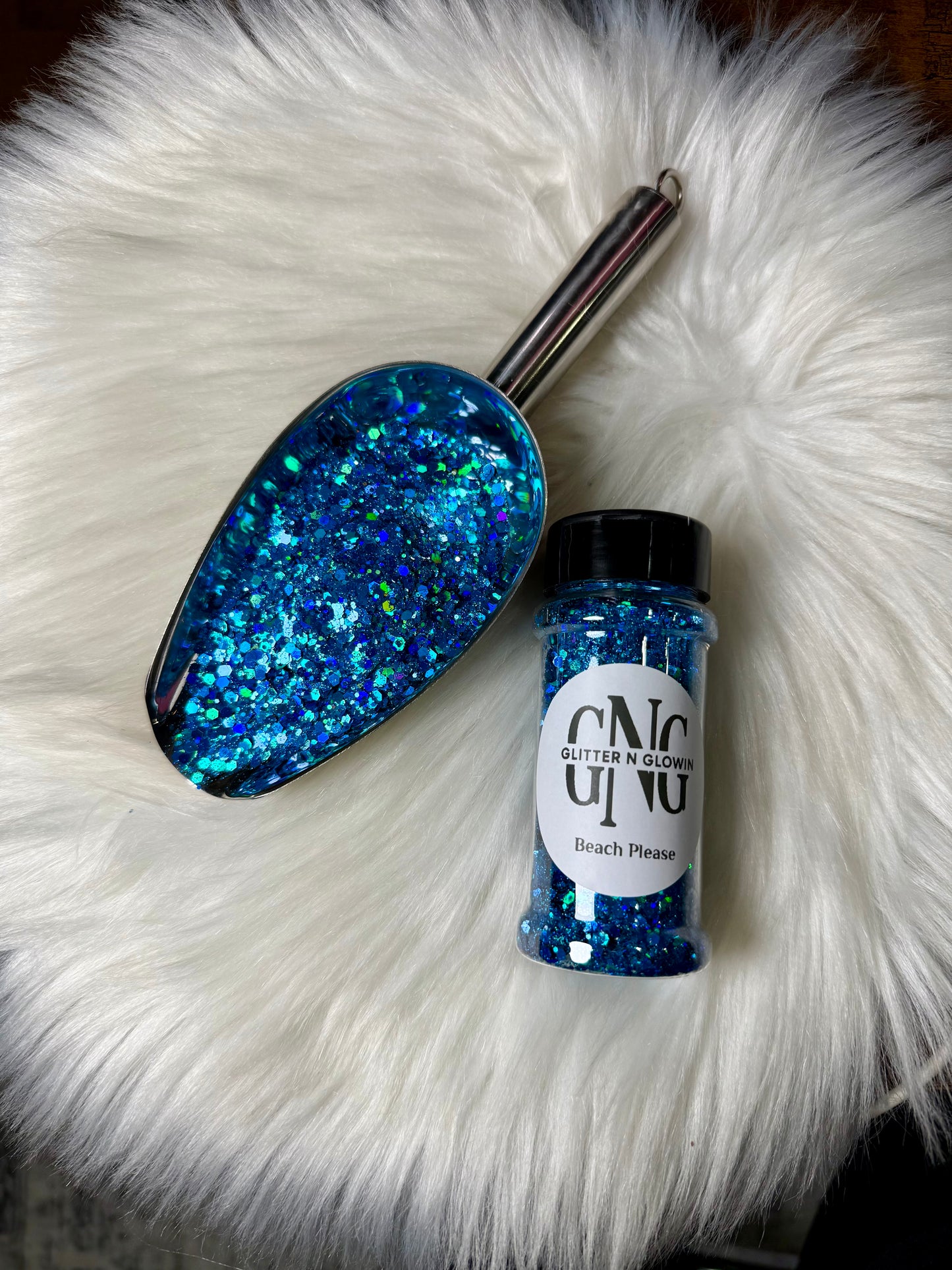 Beach Please chunky holographic glitter