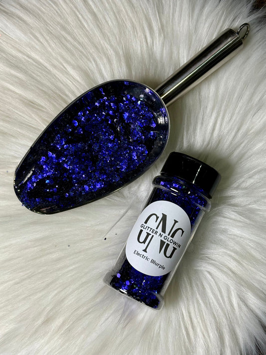Electric Blurple chunky embossed glitter