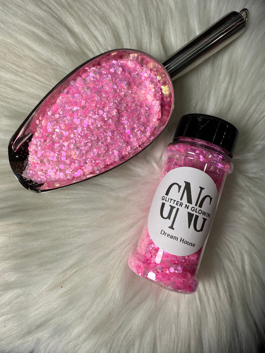 Dreamhouse embossed texture chunky glitter