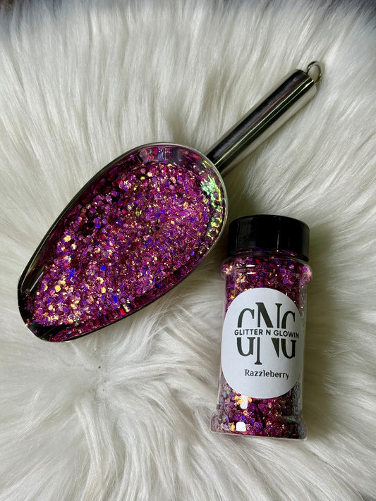 Razzleberry Embossed Chunky Color shift glitter
