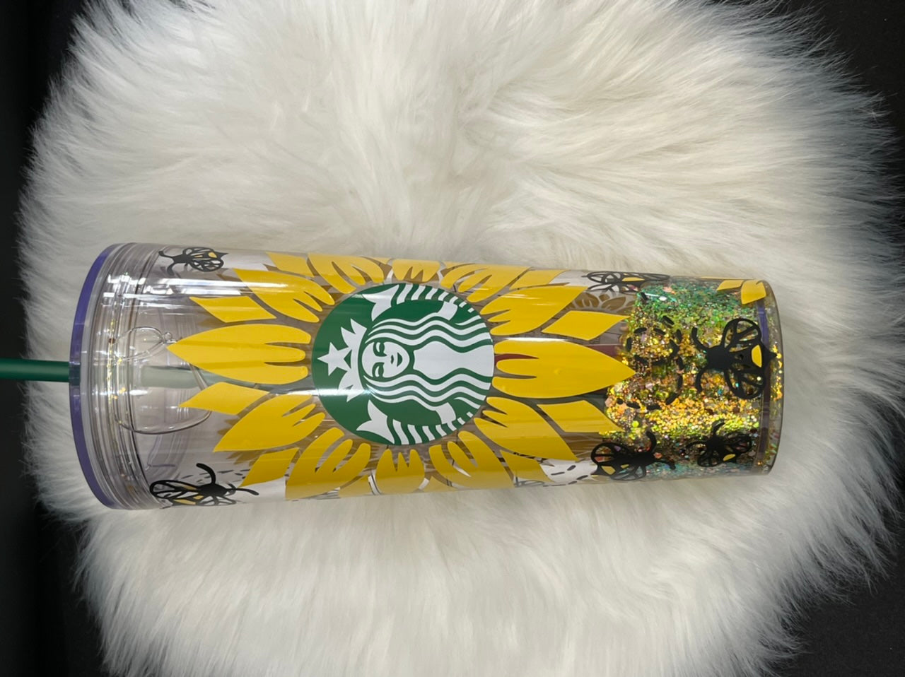 Starbucks Glitter Snowglobe Tumbler 24 oz