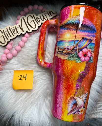 24. 40 oz Big Swig – Rustic Raindrop – Summer Theme