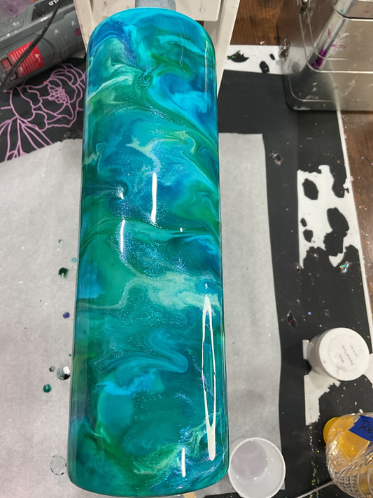 Tik tok live Ink #3 Minty blue 30oz Skinny