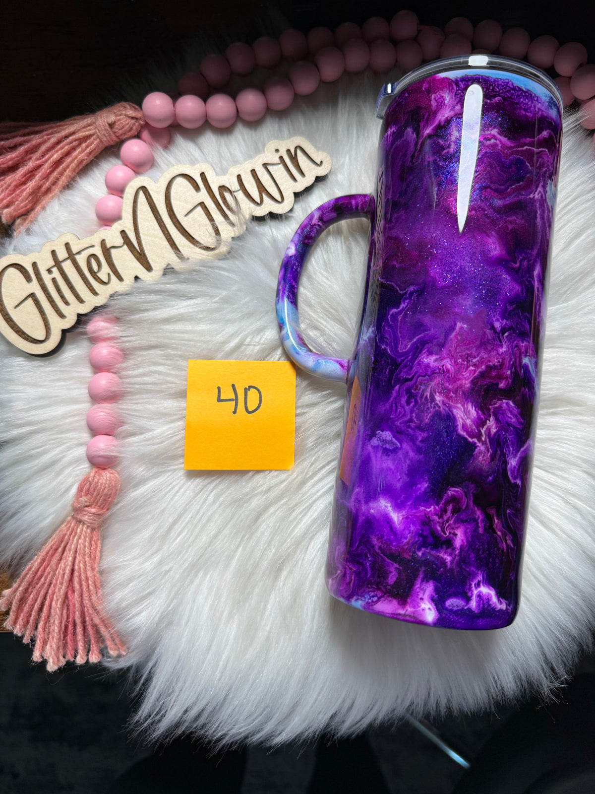 40. 24 oz Tipsy Handle – Purple Ink