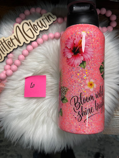 6. 32 oz Hydro – Caribbean Coral w/ Hawaiian flowers