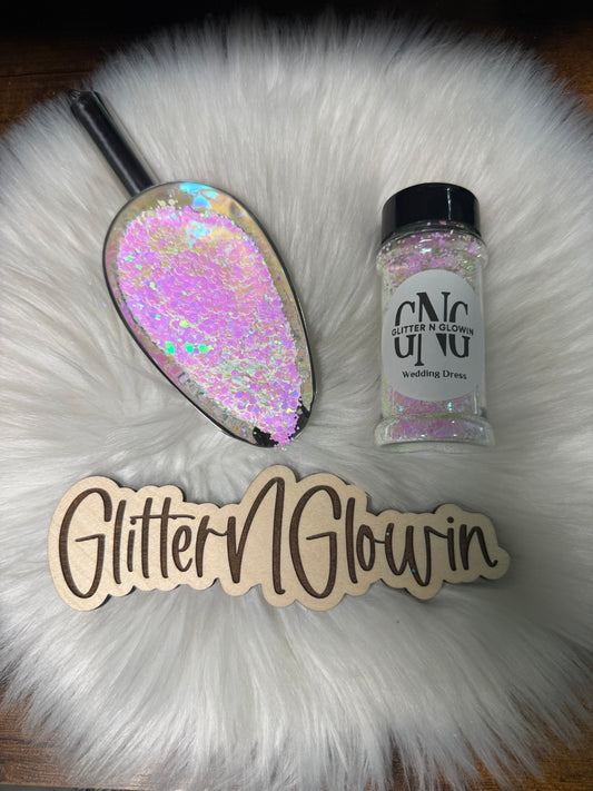 Wedding Dress Chunky Glitter
