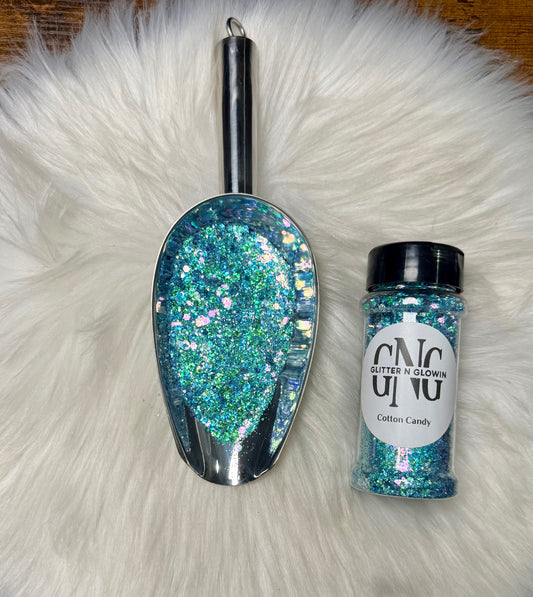 Cotton Candy blue to pink/green colorshift glitter