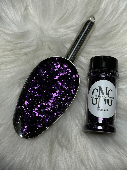 Eggplant Chunky Metallic Glitter