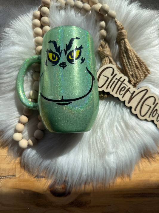 7. 16oz Stemmy coffee – Grinch face