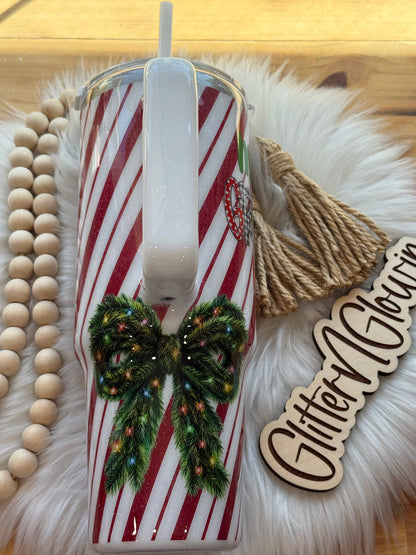 18. 40oz Christmas candy cane w/gninch