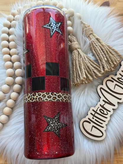 26. 30oz Skinny – Candy apple pigment w/wild card decal