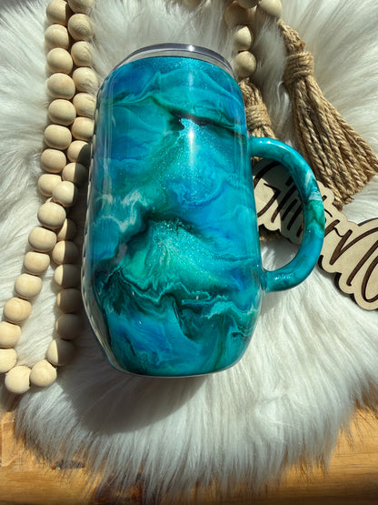 2. 16oz Stemmy coffee ink mug w/horseshoes