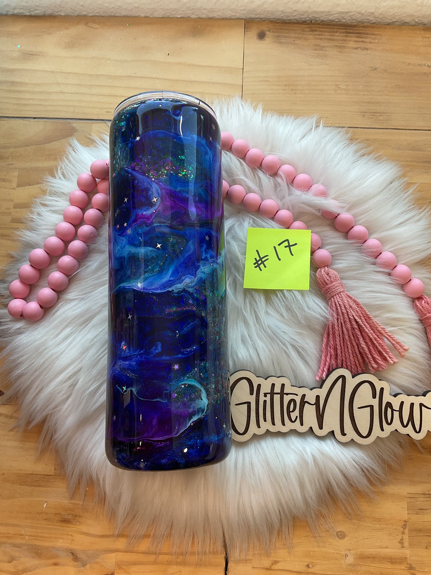 17. 30oz Skinny – Galactic Skies Ink swirl