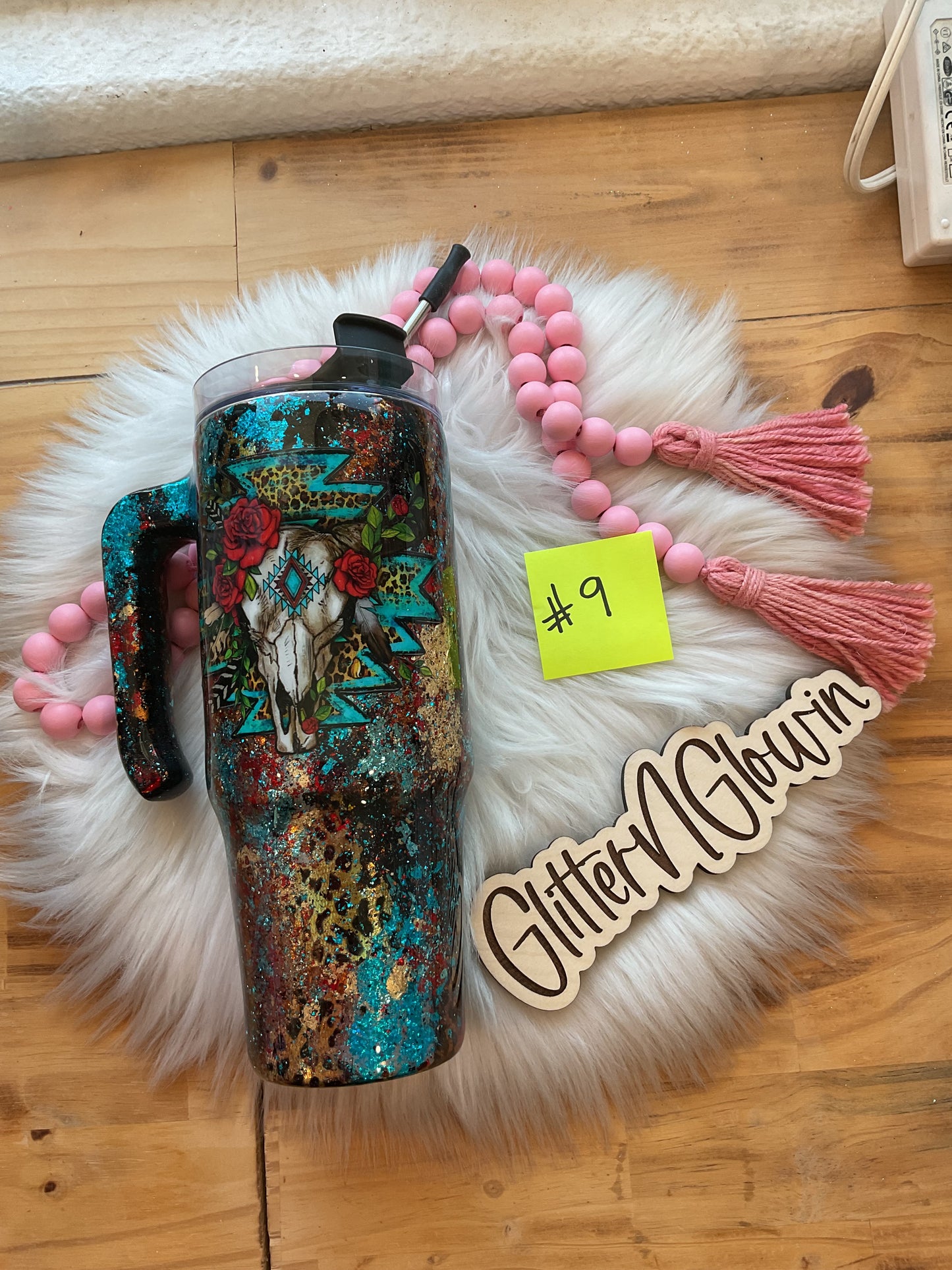 9. 30 oz Grippy – Foil mashup w/ bull skull
