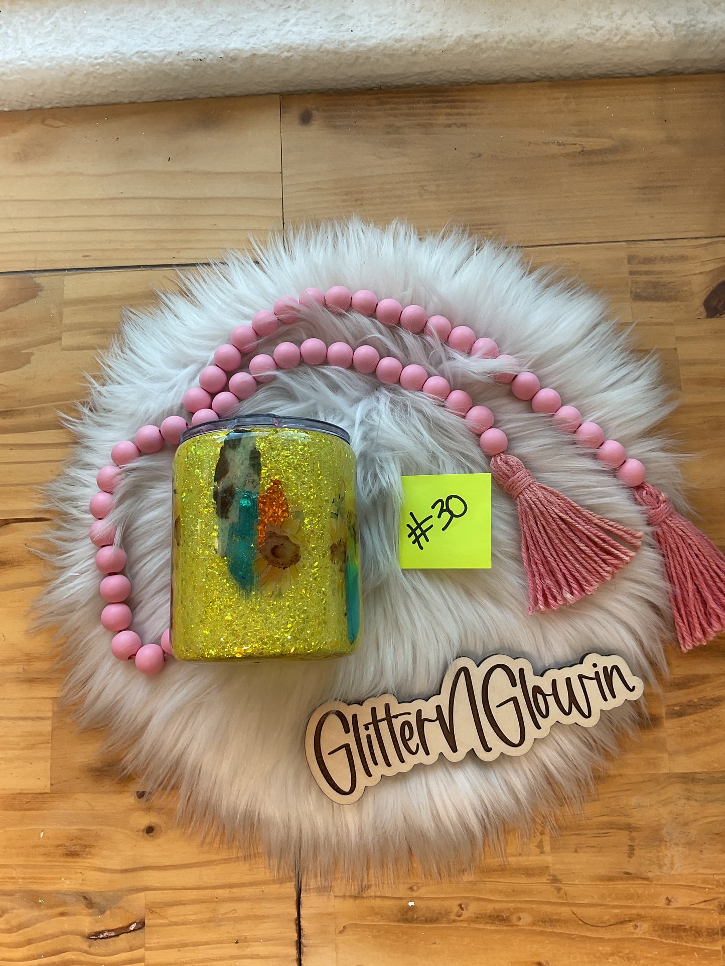 30. 12 oz Shortie – Dandelion glitter w/ whiskey
