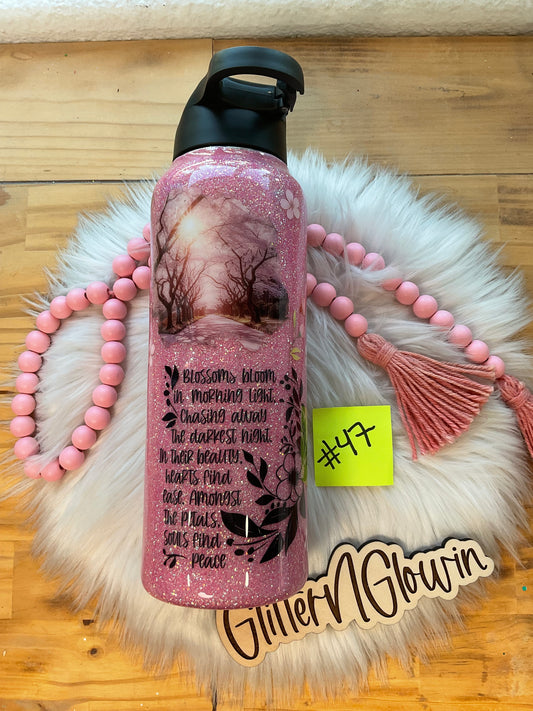 47. 40oz Hydro bottle– Cherry Blossoms