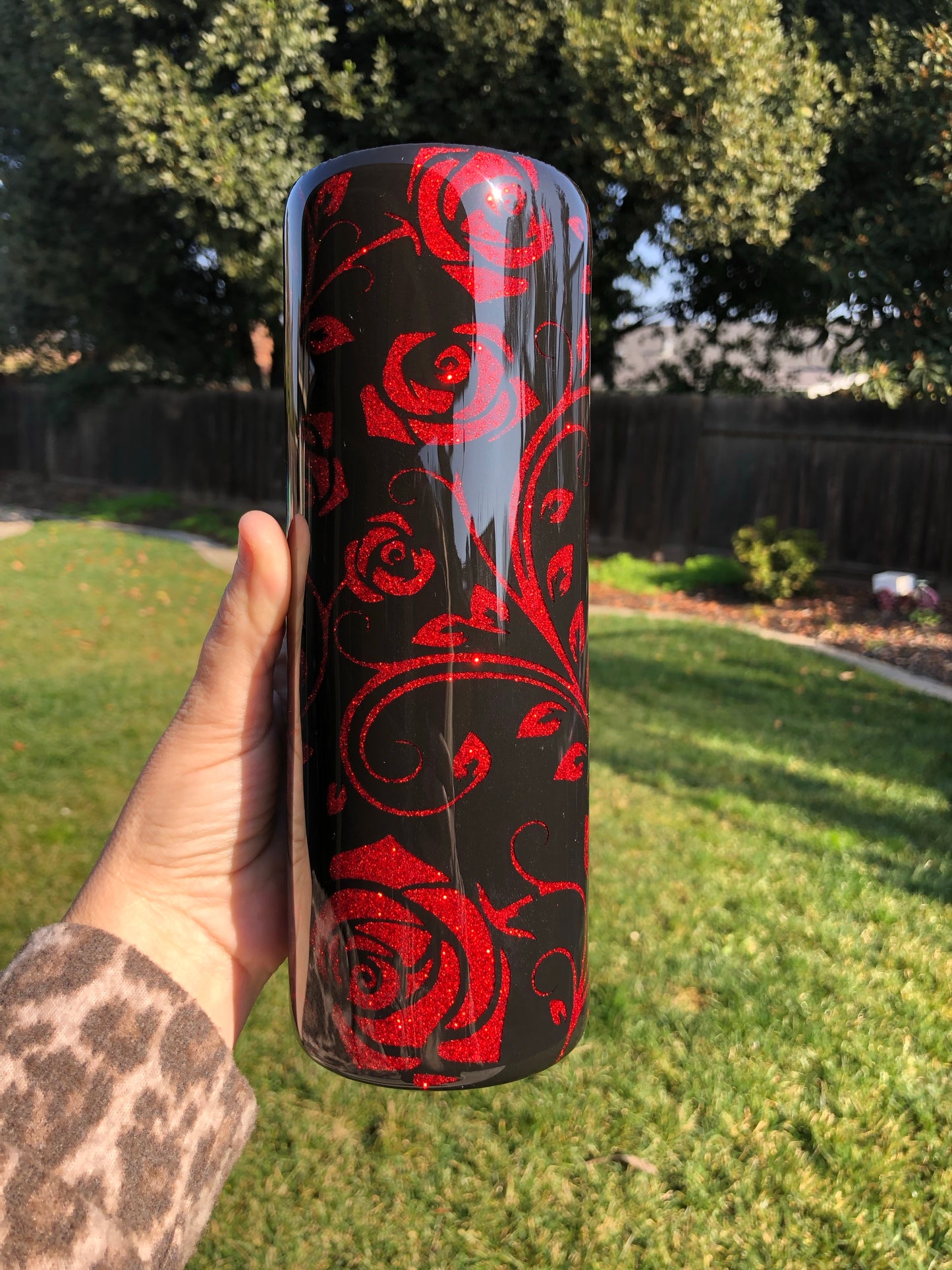 Peak a boo Rose Tumbler