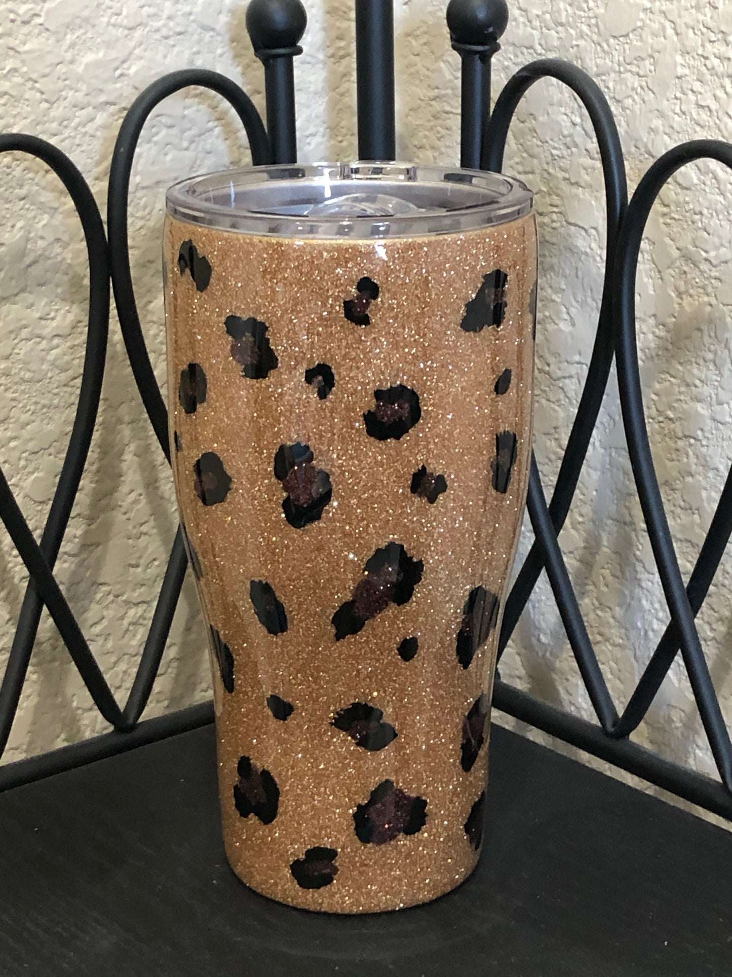 Traditional Gold/Brown full cheetah Tumbler