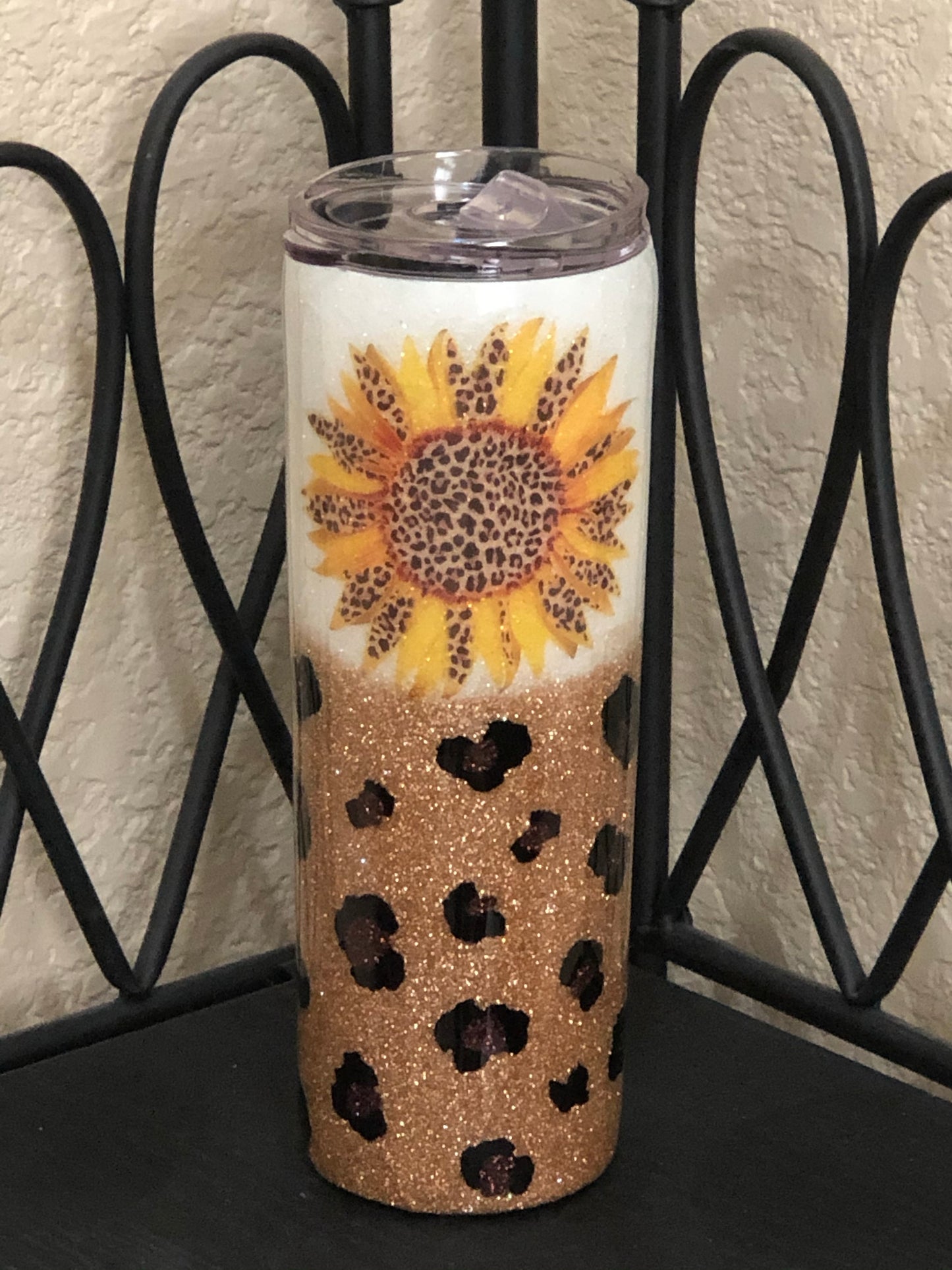 Sunflower with Cheetah Tumbler