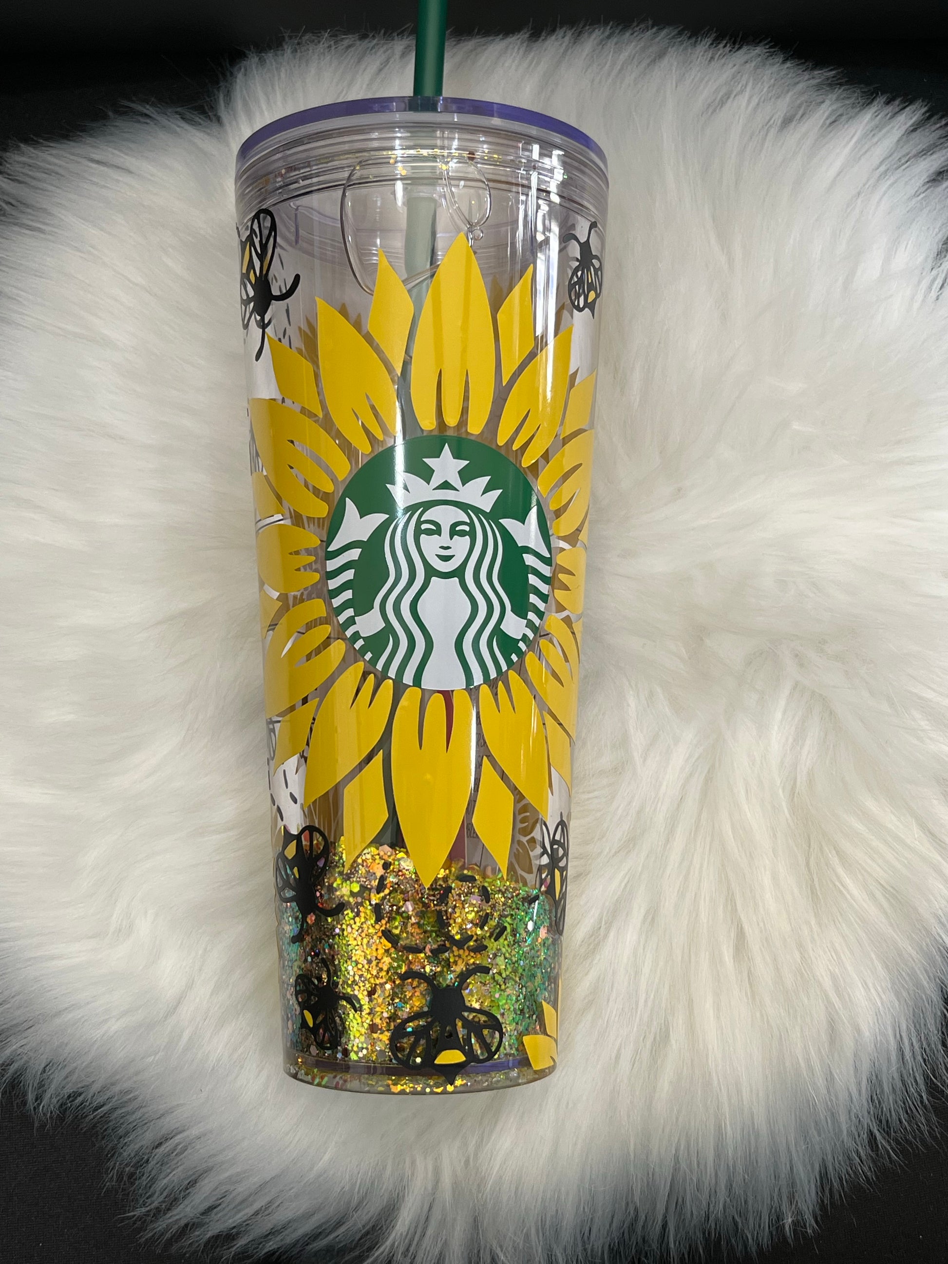 Sunflower, Personalized Starbucks Cup, Personalized Tumbler