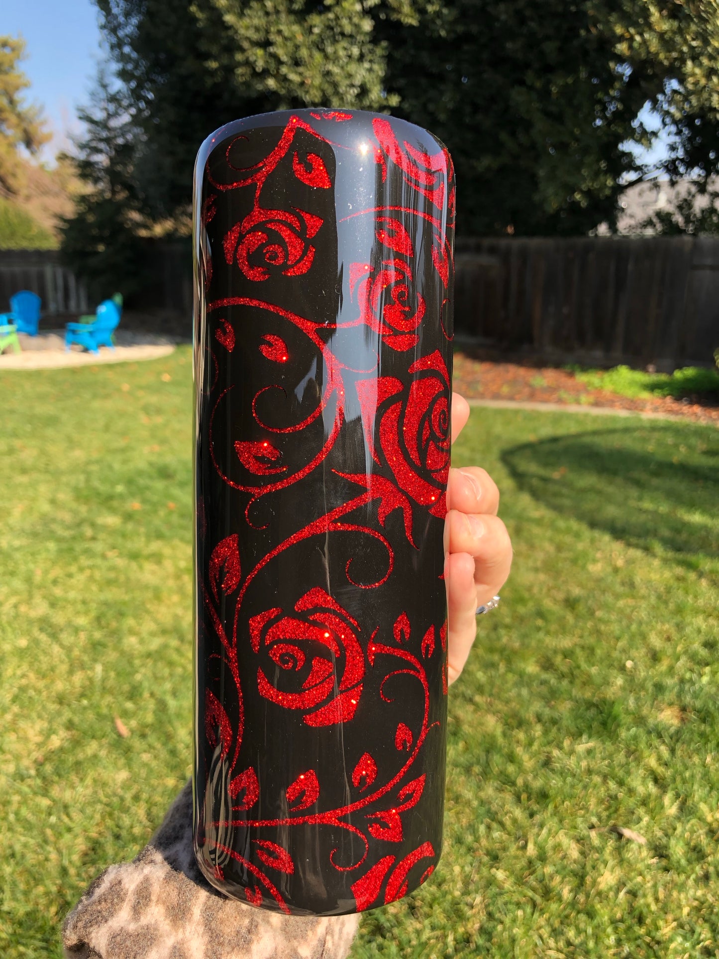 Peak a boo Rose Tumbler