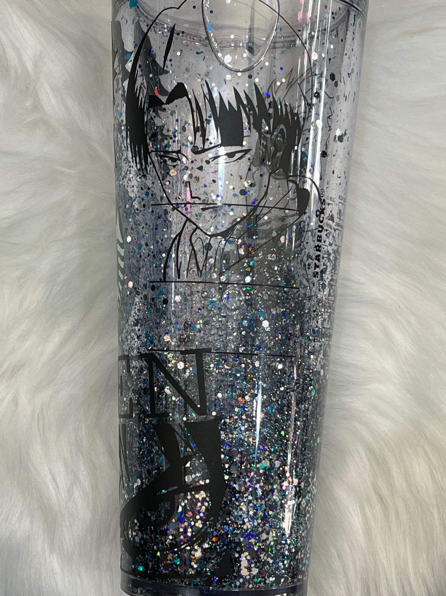 Anime Custom Starbucks double walled snowglobe tumbler