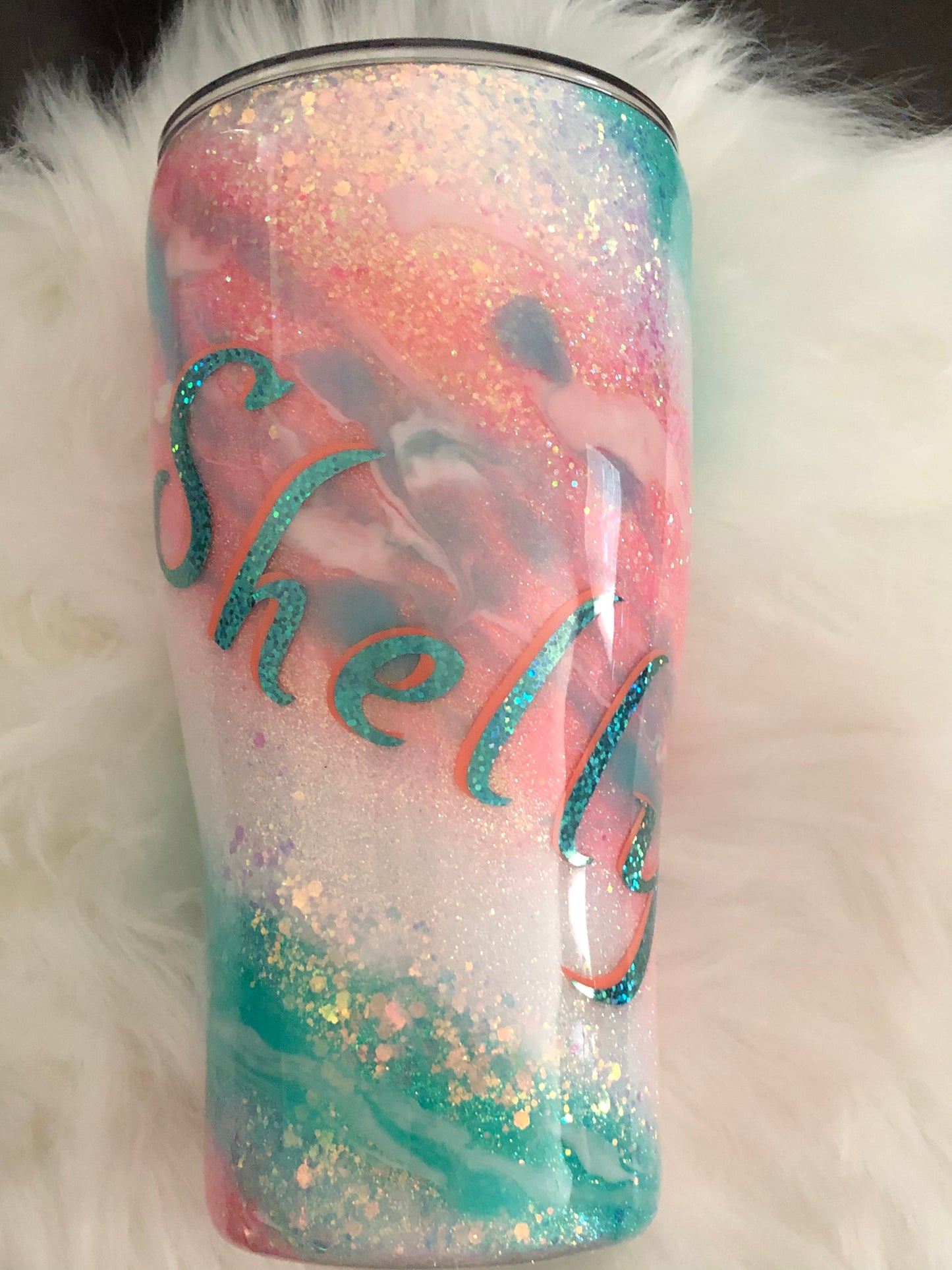 Milky Way Glitter tumbler