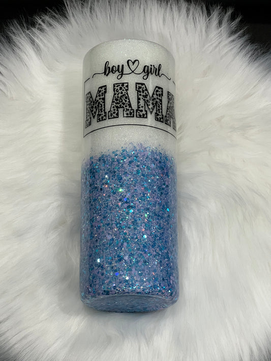 “Mama of both” Glitter tumbler