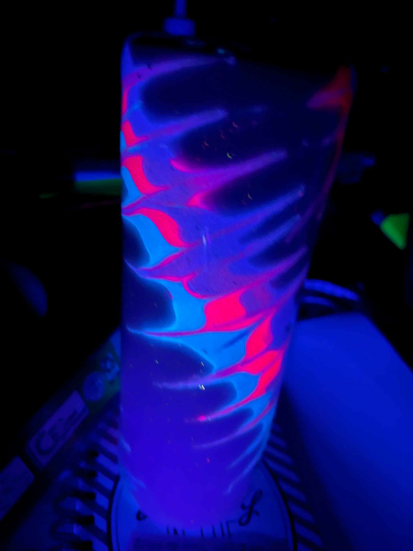 Tye Dye Tumbler with mega glow w/straw